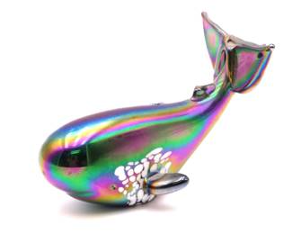 Iridescent Glass Whale 