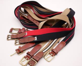 Lot of Land’s End Fabric & Leather Belts, Men’s Size 38 (7) 