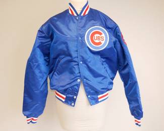 MLB by Starter Nylon Chicago Cubs Bomber Jacket Size L 