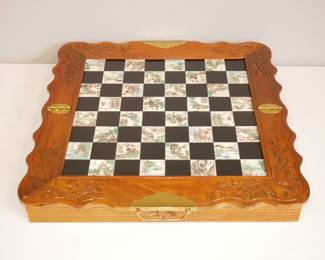 Asian Themed Portable Chess Set 