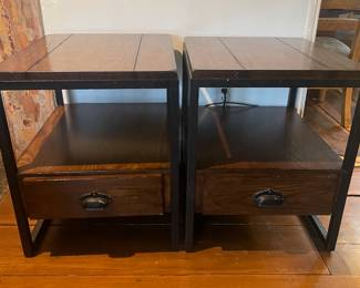 Baja Rectangular End Table/Nightstands with drawer storage.  (2 available). 18"W x 24" D x 20" H