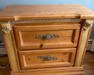 Mexican Pine Night Stand 32” W x 28.5” H x 
16.5”  D
