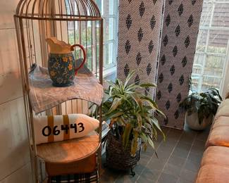 Aviary Bird Cage Shelving Unit; Distressed.   Ballard Designs Room Screen