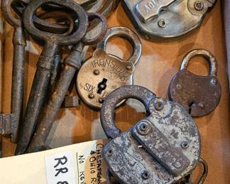 Vintage locks and jail keys