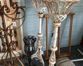 Beautiful ornate planters and candelabras