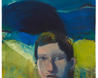 218
Kim Frohsin
b. 1961
"The Fighter," 1995
Acrylic on paper
With the incised signature and date lower right: Frohsin
Image/Sheet: 18" H x 16.75" W
Estimate: $400 - $600