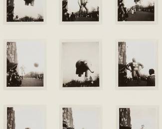 274
20th Century American School
Nine small photographs of the Macy's Day Parade, circa 1950
Each: Gelatin silver print on paper
Each: Unsigned
Sight of each: 2.5" H x 2.25" W
Estimate: $300 - $500