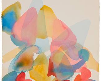 179
Alice Baber
1928-1982
"Buried Treasure Of The Jaguar," 1978
Watercolor on thick wove paper
Signed and dated in pencil, lower right: © Baber; signed and dated again, titled, and inscribed Sacred Space Series in pencil on the verso of the upper sheet edge
Image/Sheet: 30.25" H x 22.25" W
Estimate: $4,000 - $6,000