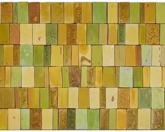 130
Doyle Lane
1923-2002
Studio Tile Wall Assemblage
Glazed ceramic and plywood
Appears unmarked
The panel comprising 157 studio ceramic tiles, posthumously arranged and mounted to a plywood backing
36" H x 73.5" W x 2.5" D
Estimate: $15,000 - $25,000