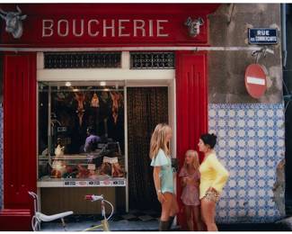 141
Slim Aarons
1916-2006
"Saint-Tropez Boucherie," 1971
C-print in colors on paper
From the edition of unknown size, printed later
Unsigned
40" H x 58.5" W
Estimate: $3,000 - $5,000