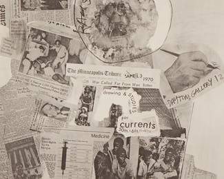 7
Robert Rauschenberg
1925-2008
"Currents" Exhibition Poster For Dayton's Gallery 12, Minneapolis, 1970
Offset lithograph paper
From the poster edition, only 100 of which were pencil signed
Signed and dated in pencil at the lower right: Rauschenberg
Image/Sheet: 35.25" H x 30.5" W
Estimate: $800 - $1,200