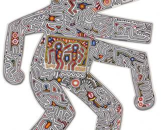 54
Rick Wolfryd
b. 1953
"Open Mind - Open Heart," 2022
Black and white screenprint on board with glass bead application
Edition: 3/10
Signed, titled, dated, numbered, and inscribed, verso: Chroma aka Rick Wolfryd / after Keith Haring
35.5" H x 26.25" W x 0.25" D
Estimate: $1,000 - $1,500