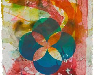 49
Max Gimblett
b. 1935
"Behold," 2021
Acrylic, collage, and monotype on wove paper
Signed, titled, and dated in pencil at the lower sheet edge: Max Gimblett; with the artist's, Katheryn Kain (printer), and Smith Andersen Editions (publisher) blindstamps at the lower left and right corners
Sheet: 24.375" H x 19" W
Estimate: $1,000 - $2,000