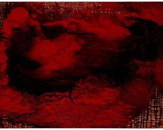 246
Bradford Stewart
20th century
Black And Red Abstract
Acrylic on panel
Signed verso: Bradford Stewart
72" H x 109" W
Estimate: $800 - $1,200