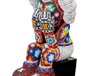 232
Rick Wolfryd
b. 1953
After KAWS "Passing Through," 2023
Photopolymer resin and beads
Signed, titled, and dated on underside of base: Chroma aka Rick Wolfryd / T.P. 0023 2023 / ALFREDO
11.25" H x 6.5" W x 7.5" D
Estimate: $800 - $1,200