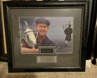 Signed & framed with COA Payne Stewart 