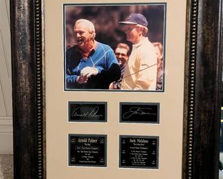Signed & Framed with COA. Arnold Palmer & Jack Nicklaus 