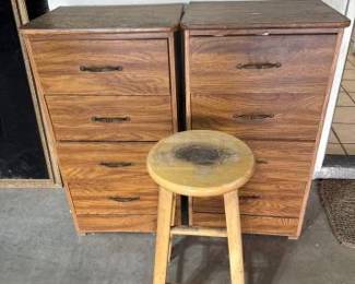 #10016 • 2 Dressers and Stool