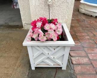 #11002 • 3 Planters with Artificial Plants