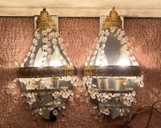 #6009 • (2) Chandelier Style Wall Decor Lights