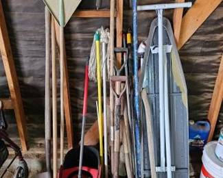 #10006 • Garden Tools, Mop/Bucket and Ironing Board