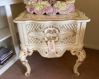 #1058 • (2) Vintage French Italian Style Table Ends