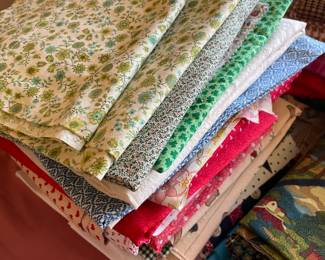 Lots of fabric pieces