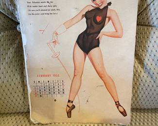 1955 Pin Up Girl calendar
