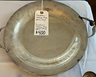 Boardman Sterling Silver Blossom Style Large Serving Tray 