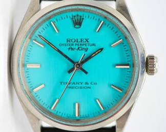 DOUBLE SIGNED TIFFANY DIAL ROLEX AIRKING OYSTER PERPETUAL REF 5500!!