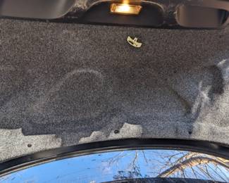 VIEW OF UNDER THE TRUNK LID, CLEAN