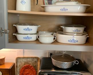 Corning blue flower sold.