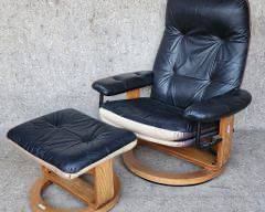 Chairworks Ekornes Stressless Style Chairworks Lounge Chair and Ottoman MCM Mid Century Modern
