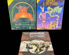 Dungeons And Dragons Eberron Campaign Setting Hardback 3rd Edition, Advanced D&D Deities and Demigods, and the Advanced Handbook
