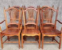 Fantastic Tom Seely Benchmade Hand Milled Dining Chairs
