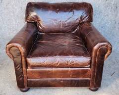 Wonderful Old Hickory Furniture Leather Club Chair one of two see lot 497
