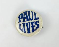 Vintage The Beatles Paul Lives Enamel Pin Pail McCartney
