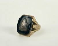 Fine 10K Gold Black Onyx Ring Size 7.5
