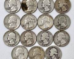 15 Pre-1965 Silver Washington Quarters
