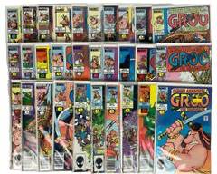 GROO THE WANDERER 1985 Series by Sergio Aragones FIRST 30 COMICS In Very Fine Condition Published by Marvel/Epic Comics
