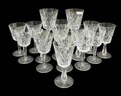 FINE WATERFORD CRYSTAL LISMORE CUT GOBLETS set of 15
