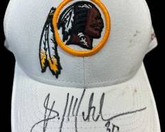 Vintage Washington Redskins Hat with Authentic Brian Mitchell Signature
