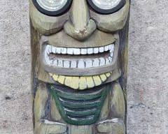Vintage Lighted Tiki totem statue
