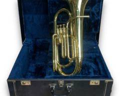 King 623 Diplomat Student Model 3/4-Size Upright 3-Valve Baritone Horn 2010s - Clear-Lacquered Brass
