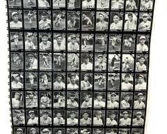 Vintage Black and White Uncut Baseball Trading Cards Featuring Star Players of 1920s and 1930s Printed front and back
