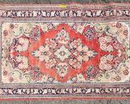 Lovely Vintage Persian Hand Knotted Wool Acanthus Leaf & Flowers area Rug
