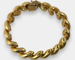 Fine Italian 14K Yellow Gold Chunky 7.5 Bracelet
