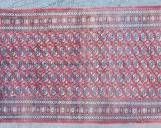 Vintage Turkish Hand Knotted Wool Bokhara Area Rug
