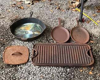 Cast Iron Skillets, Griddles