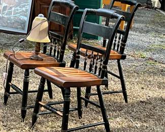 3 Hitchcock Dining Chairs